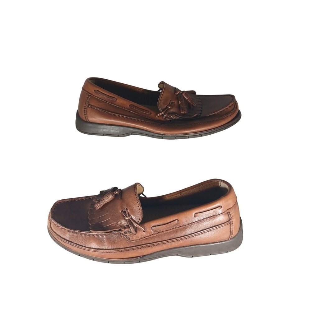 Giorgio Brutini Mens Celebrity Tassel Loafer Shoes Brown Leather Slip On Size 9M